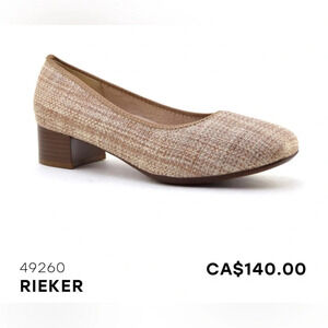 Rieker shoe,woman  leather,chunky heel 49260-22 size 6 NEW! Reg 140$